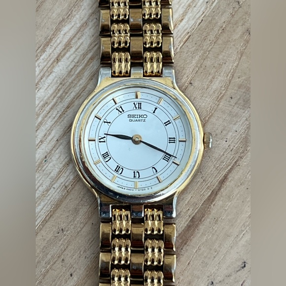 Seiko Vintage Ladies Watch Gold-Tone Bracelet Case White Dial New Crystal main image 7